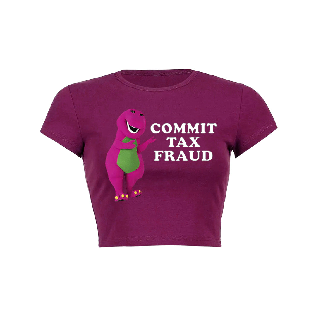 Commit Tax Fraud Y2K Baby Tee