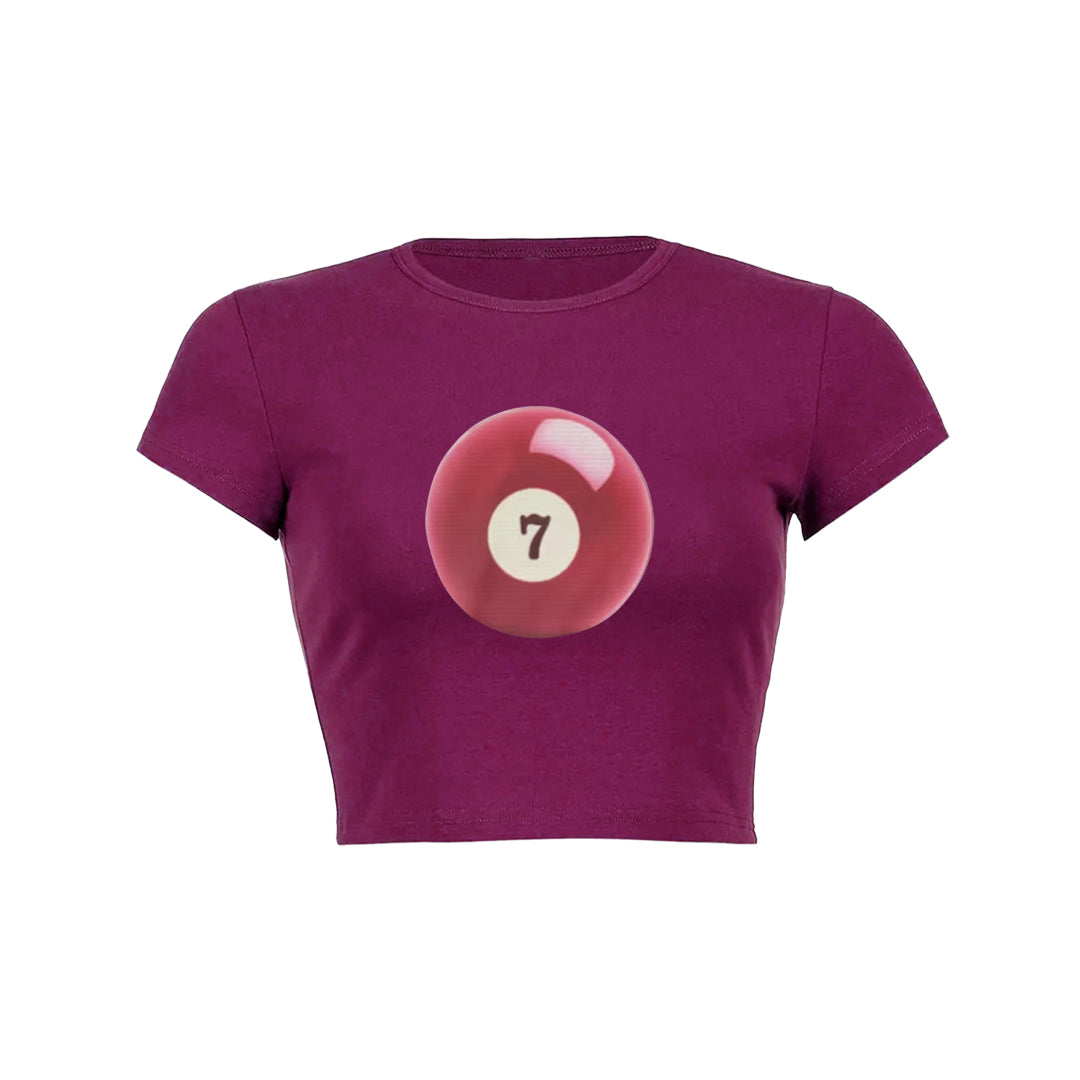 Lucky 7 Ball Graphic Baby Tee