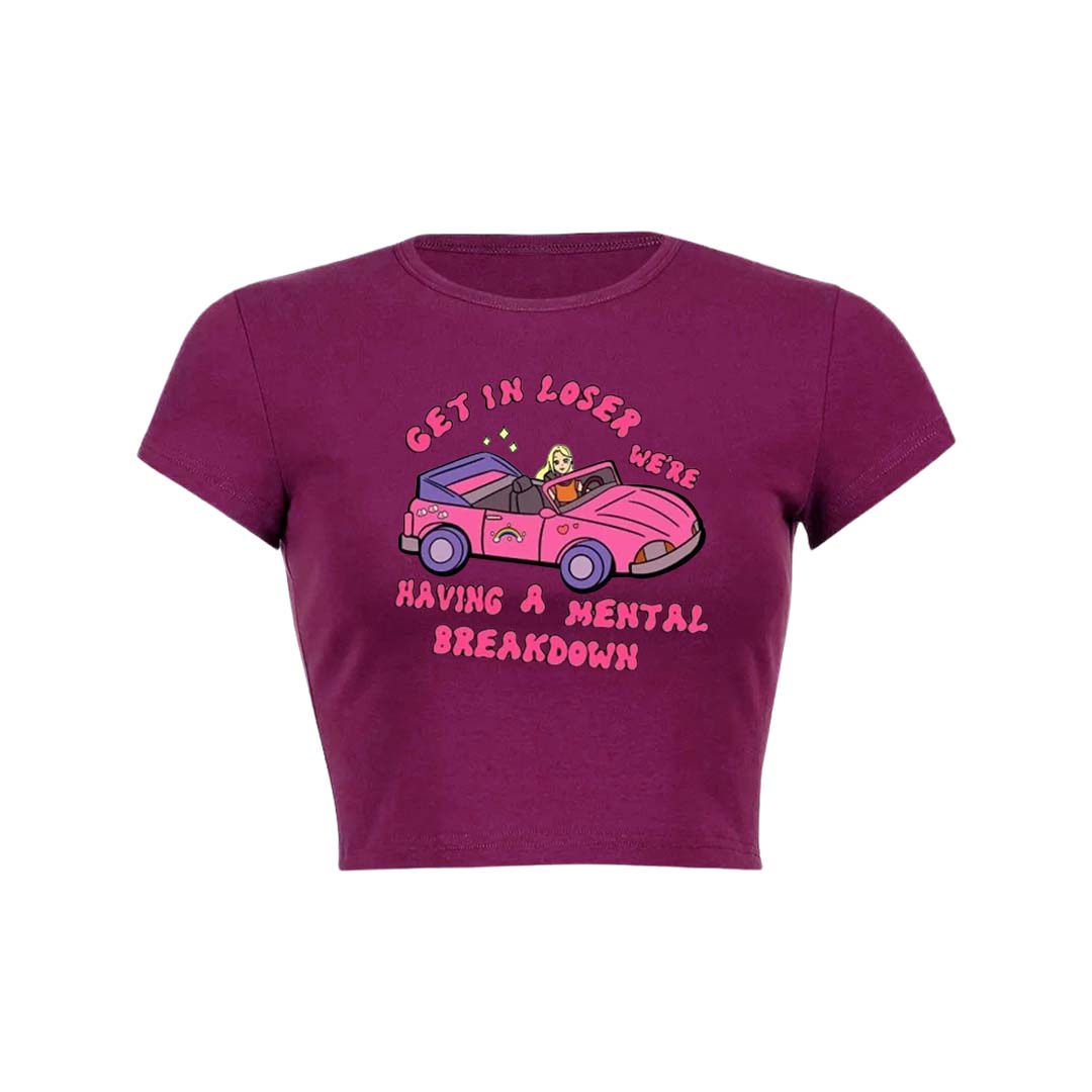 Get In Y2K Baby Tee Crop Top