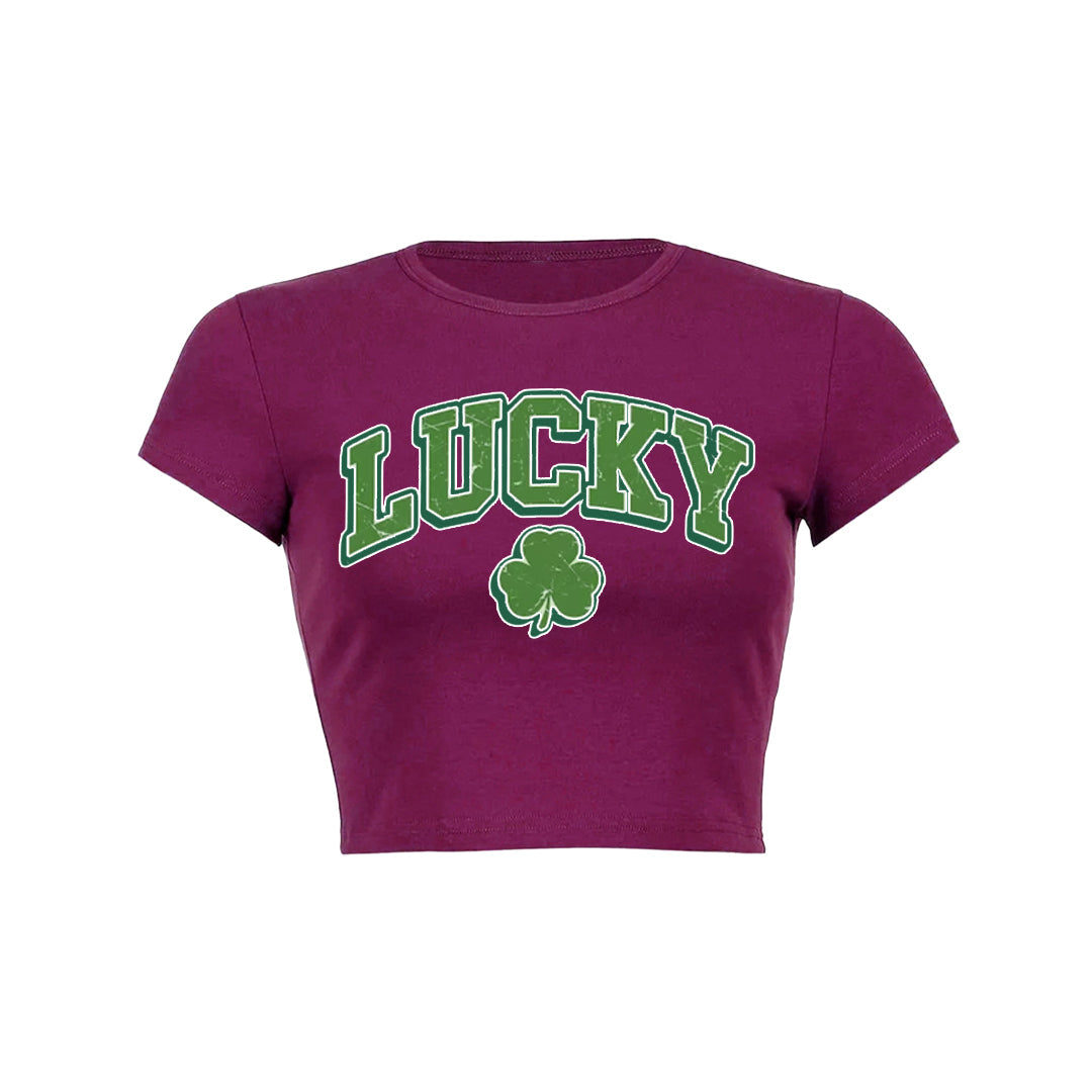 Lucky Baby Tee Cute Shamrock Baby Tee