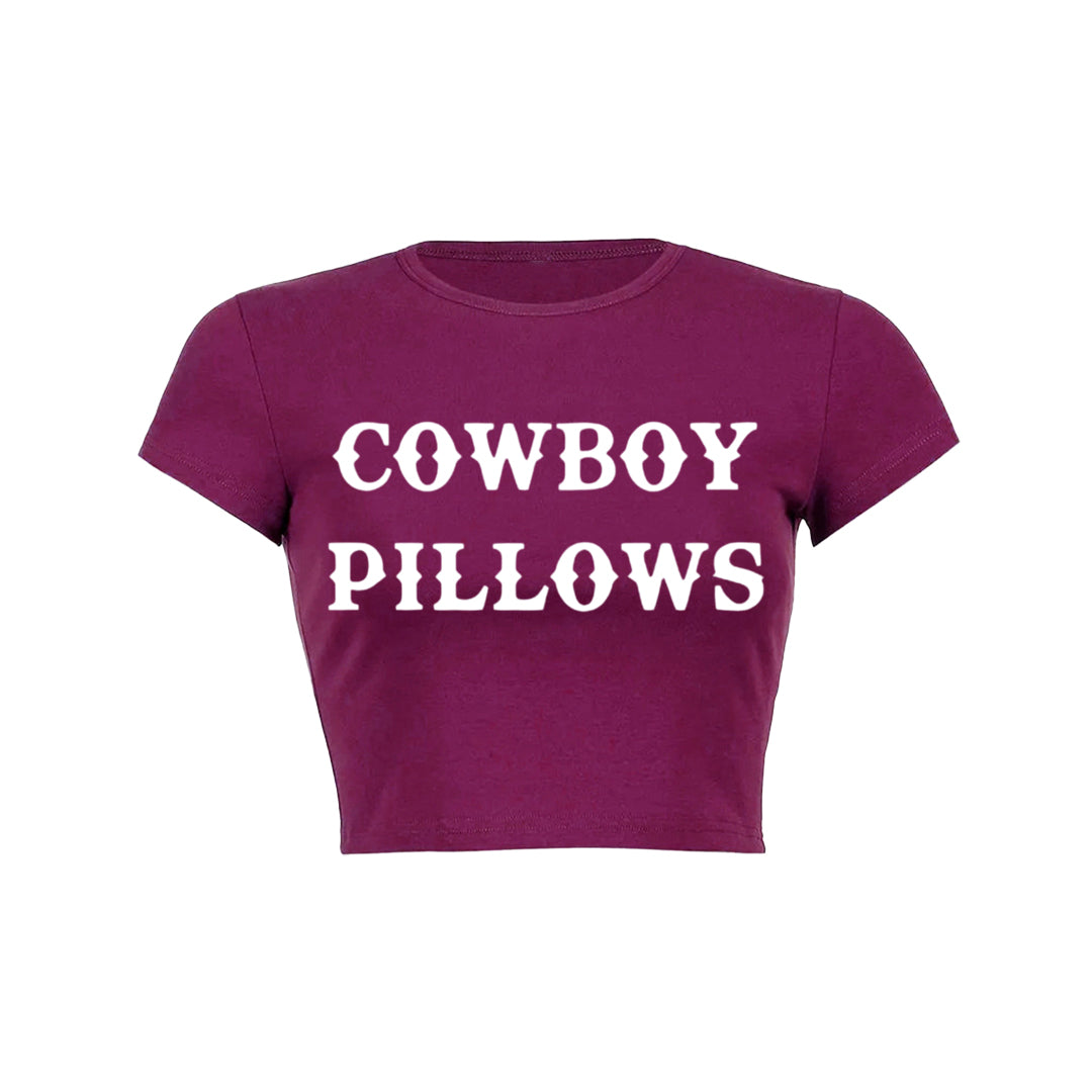 Cowboy Pillows Y2K Crop Top Tee Shirt