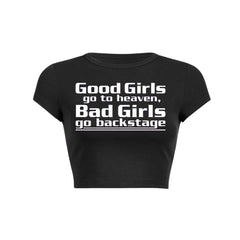 Good Girls Go To Heaven Y2K Baby Tee Crop Top