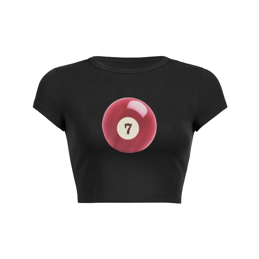 Lucky 7 Ball Graphic Baby Tee