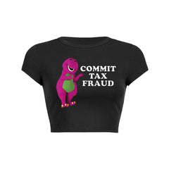 Commit Tax Fraud Y2K Baby Tee