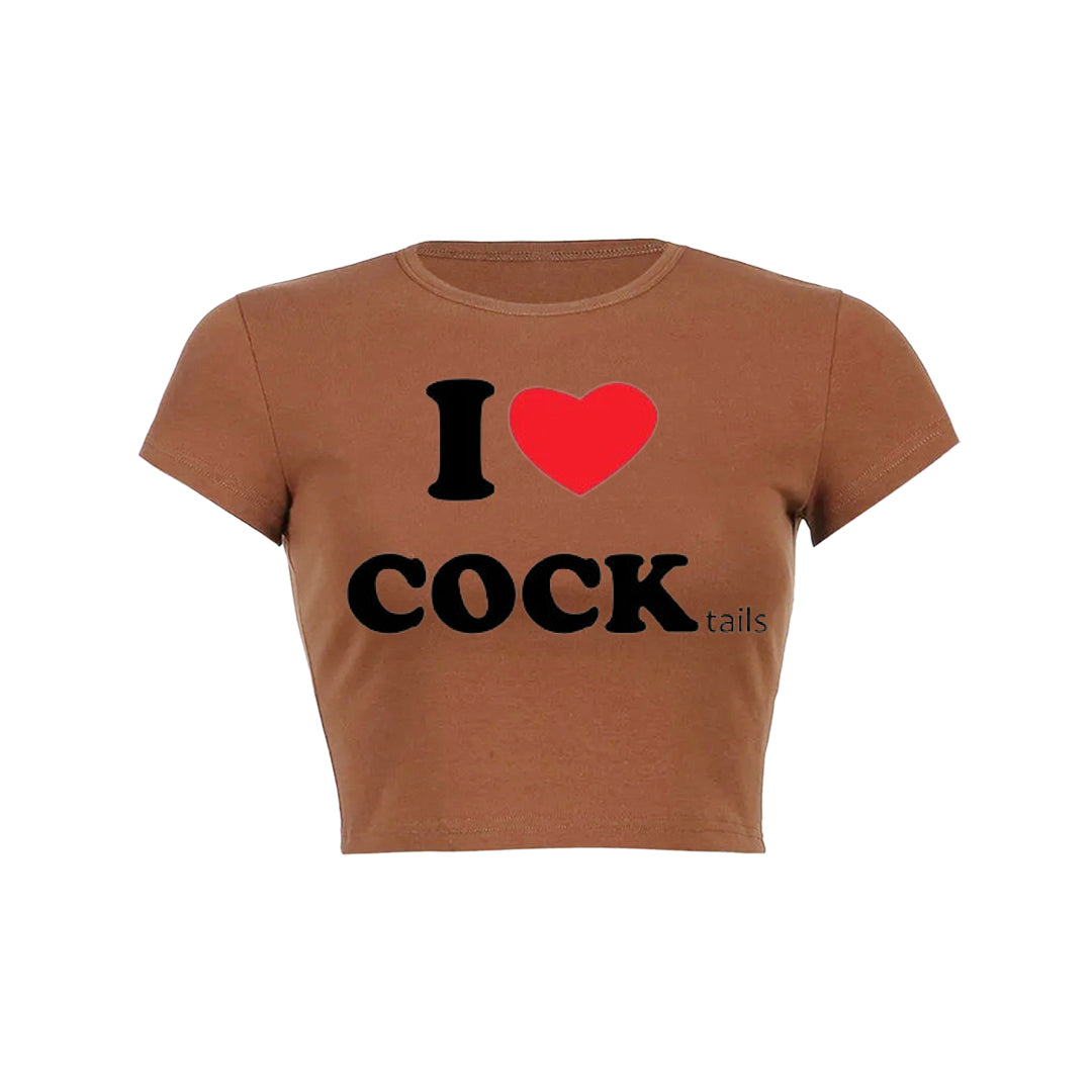 I Love Cocktails Y2K Baby Tee