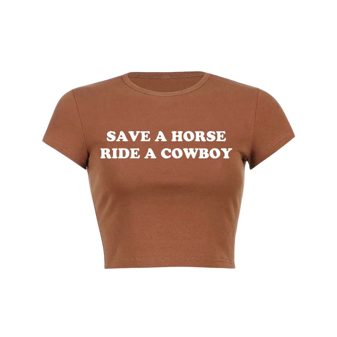 Save A Horse Y2K Baby Tee Crop Top