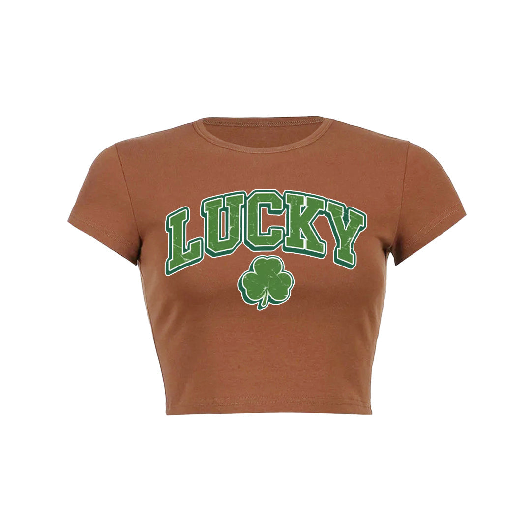 Lucky Baby Tee Cute Shamrock Baby Tee