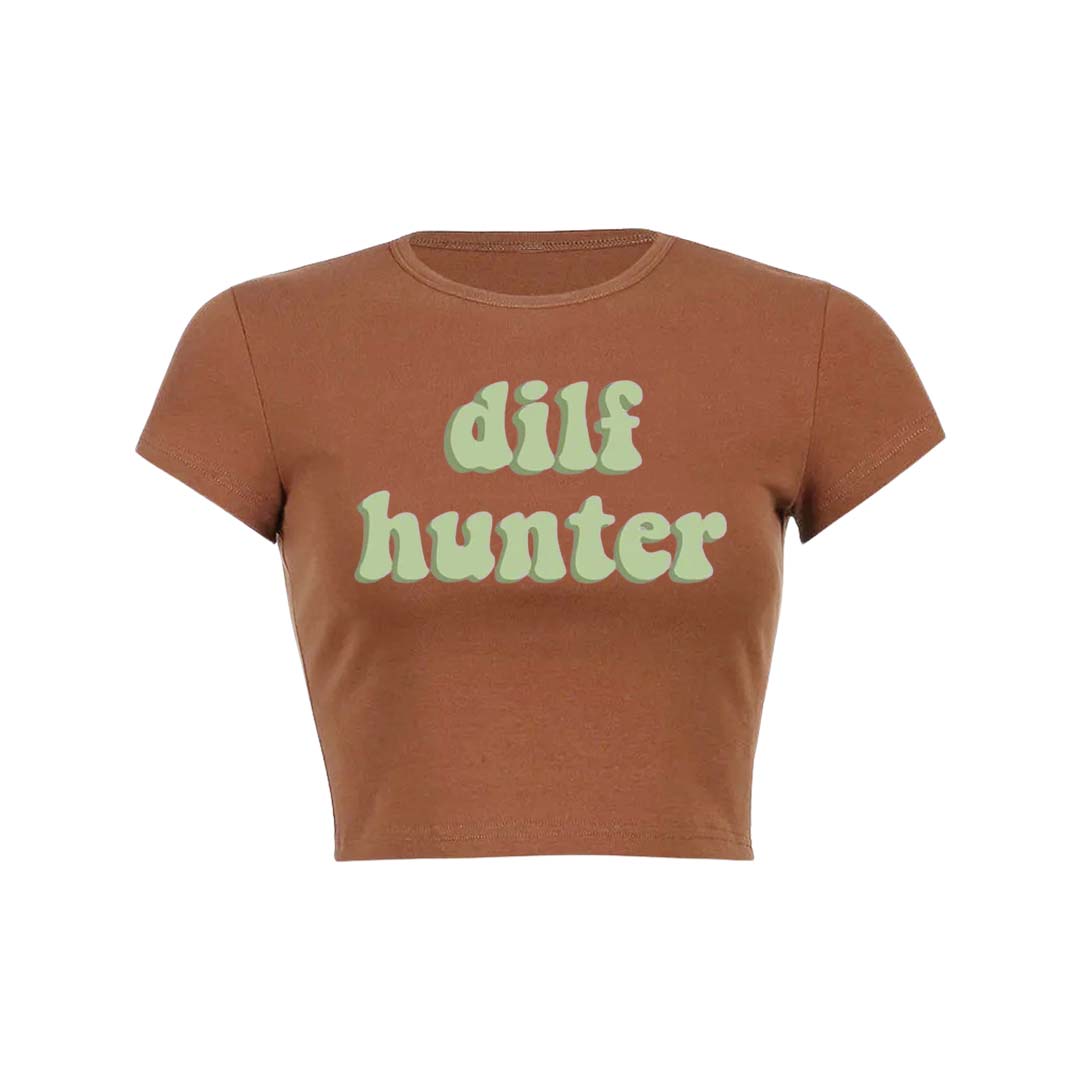 Green Hunter Y2K Baby Tee Crop Top