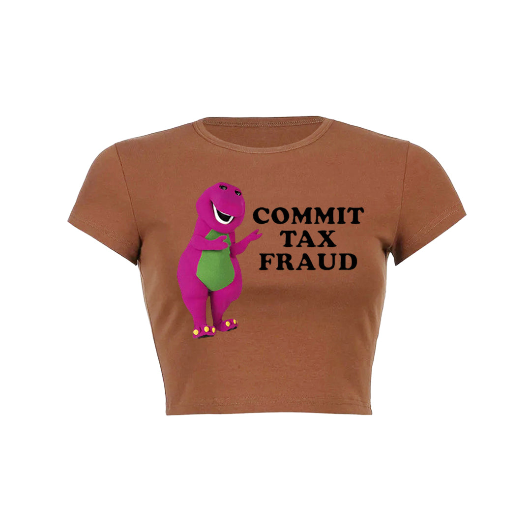 Commit Tax Fraud Y2K Baby Tee