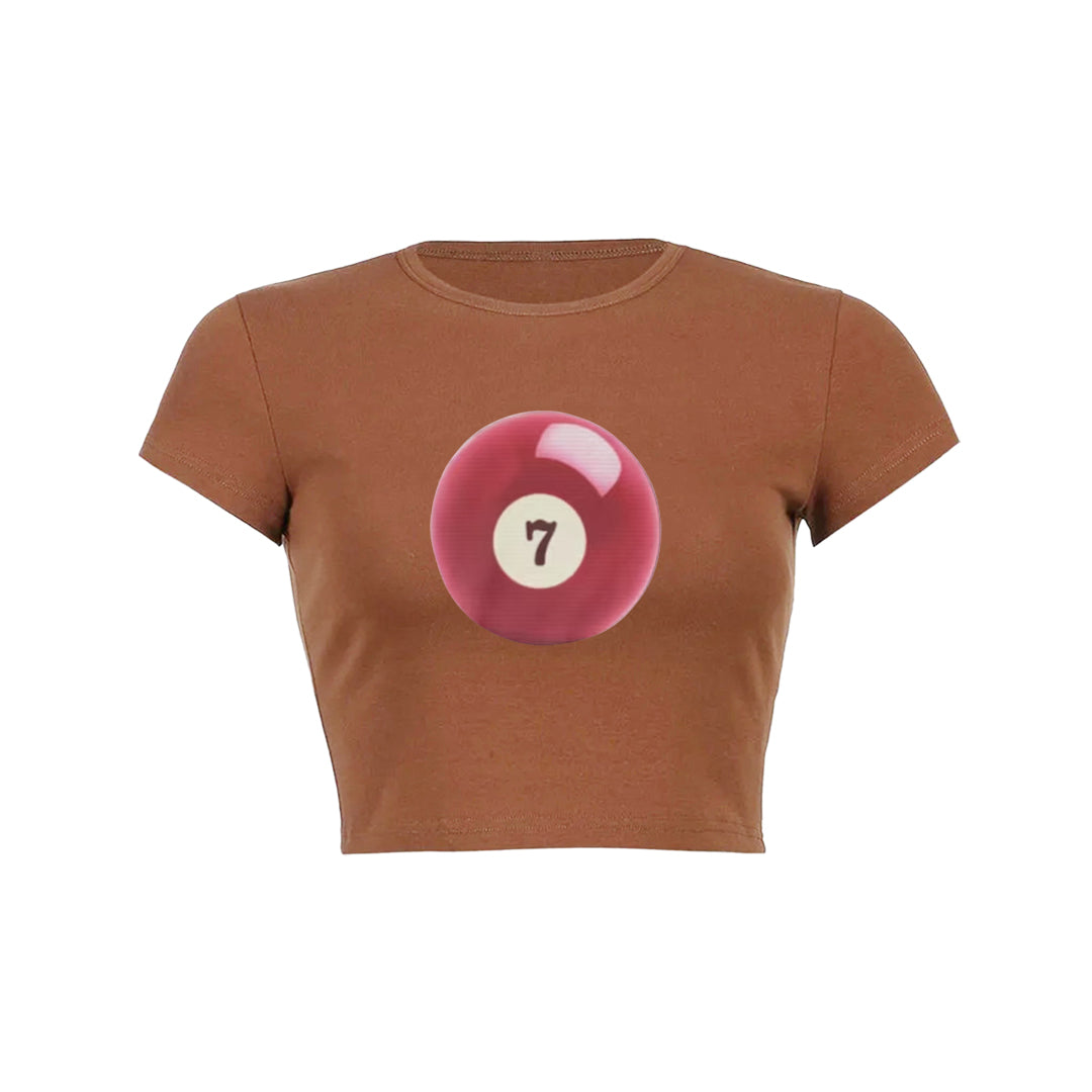 Lucky 7 Ball Graphic Baby Tee