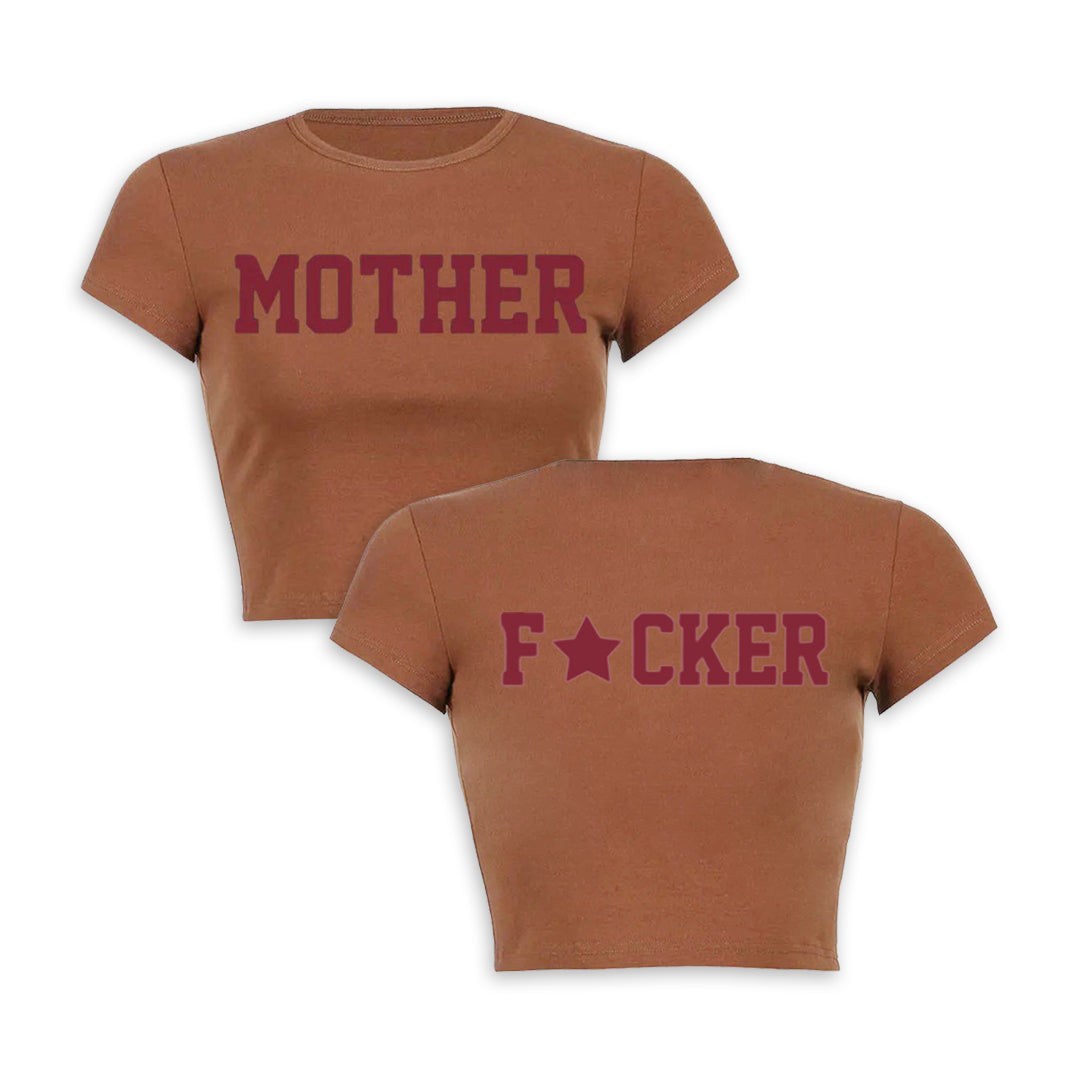 Motherfxcker Two Sides Y2K Baby Tee Crop Top
