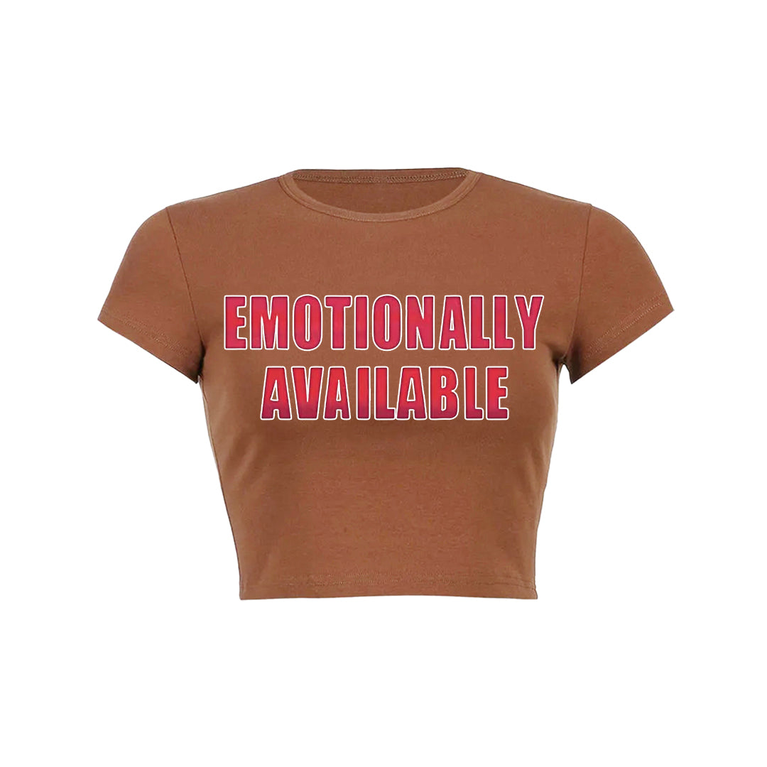 Emotionally Available Y2K Baby Tee
