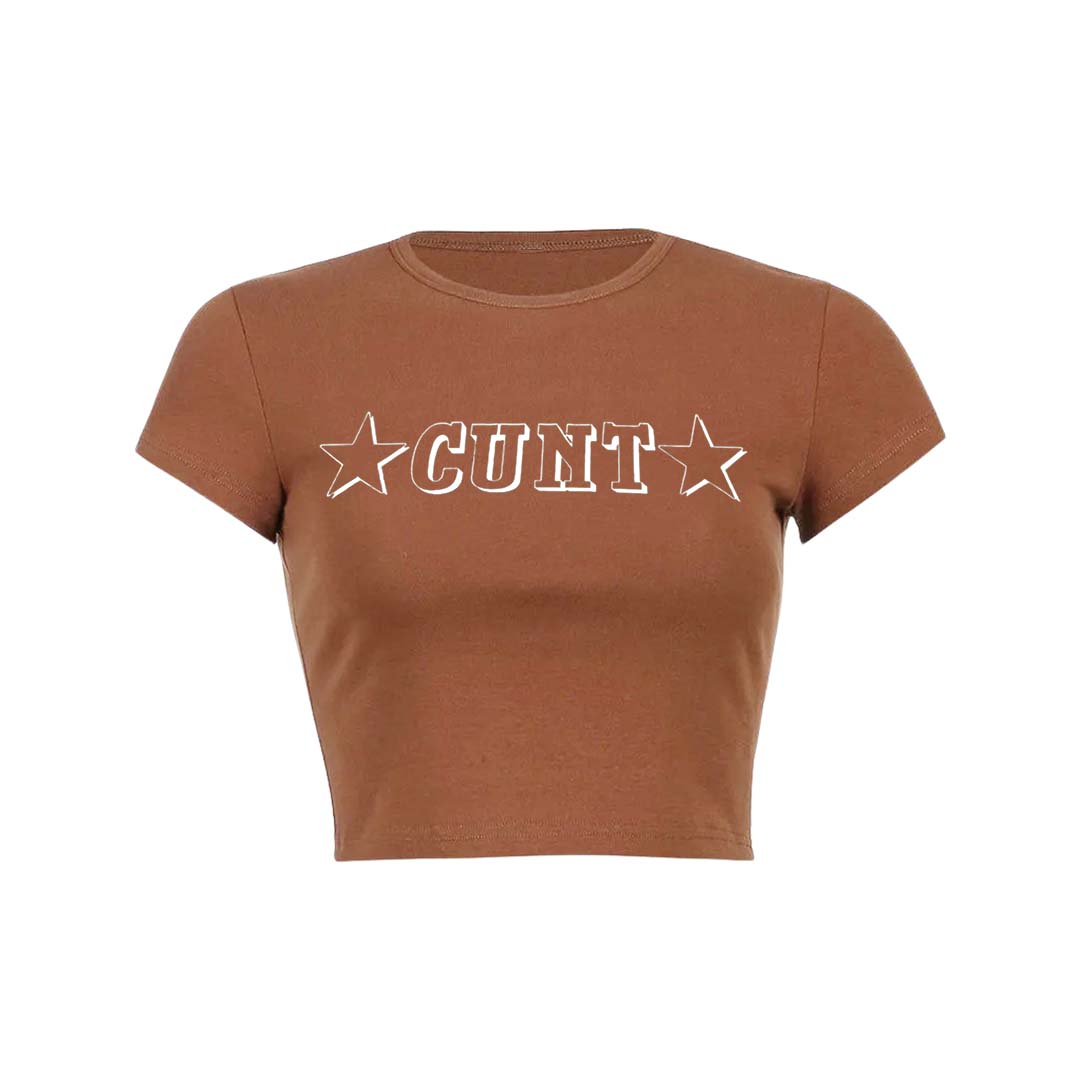 Star Count Y2K Baby Tee Crop Top