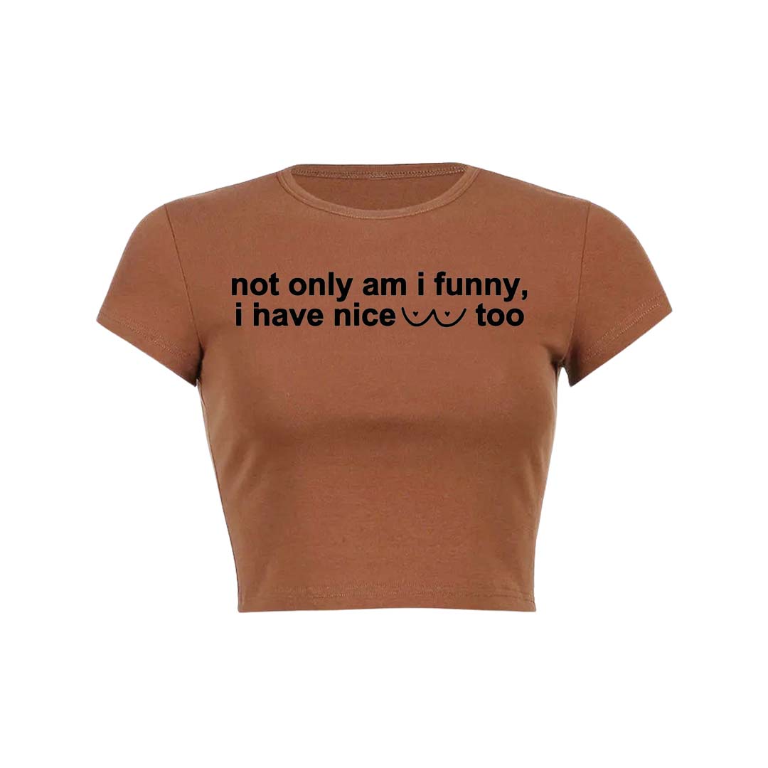 I Have Nice Dots Too Y2K Baby Tee Crop Top