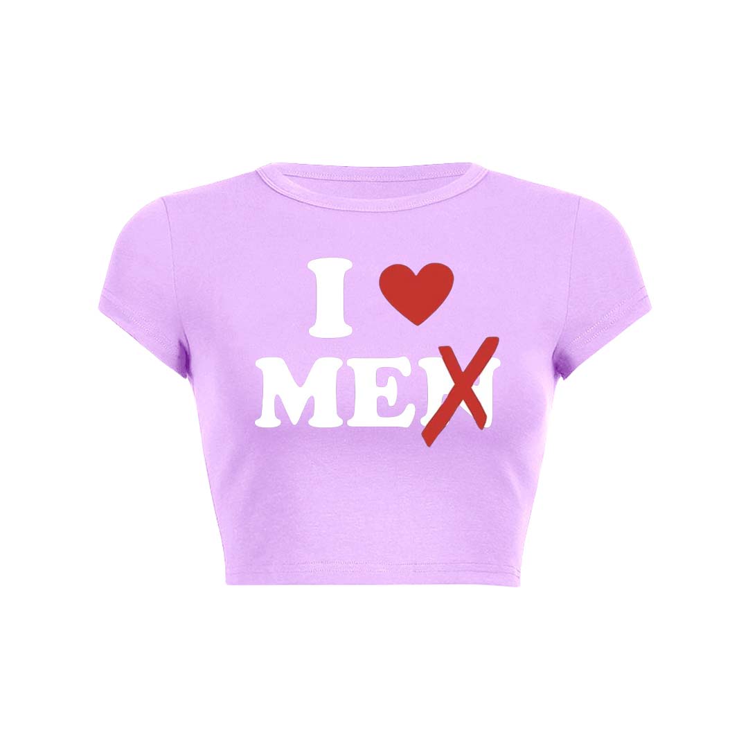 Love Me Not Men Y2K Baby Tee Crop Top