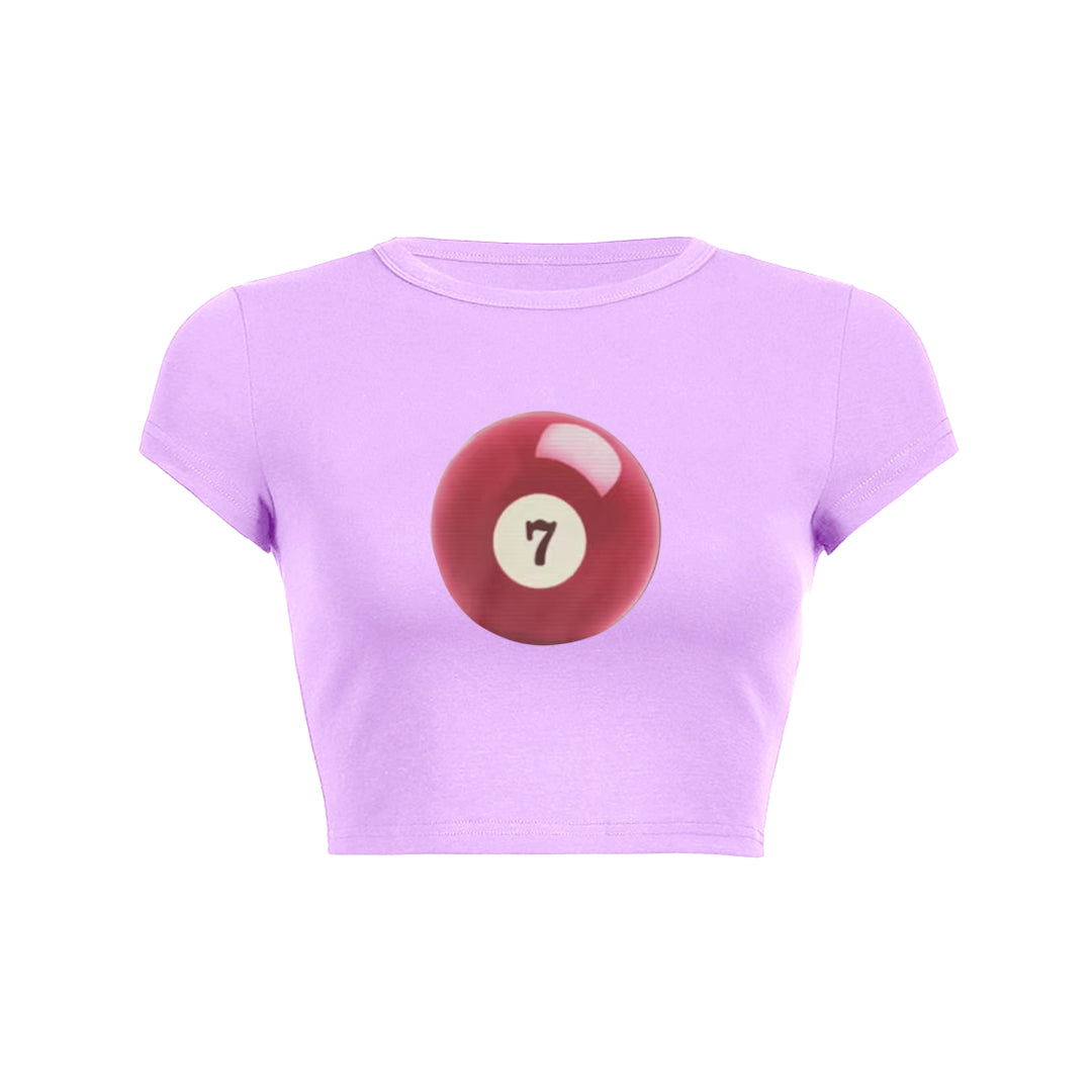 Lucky 7 Ball Graphic Baby Tee