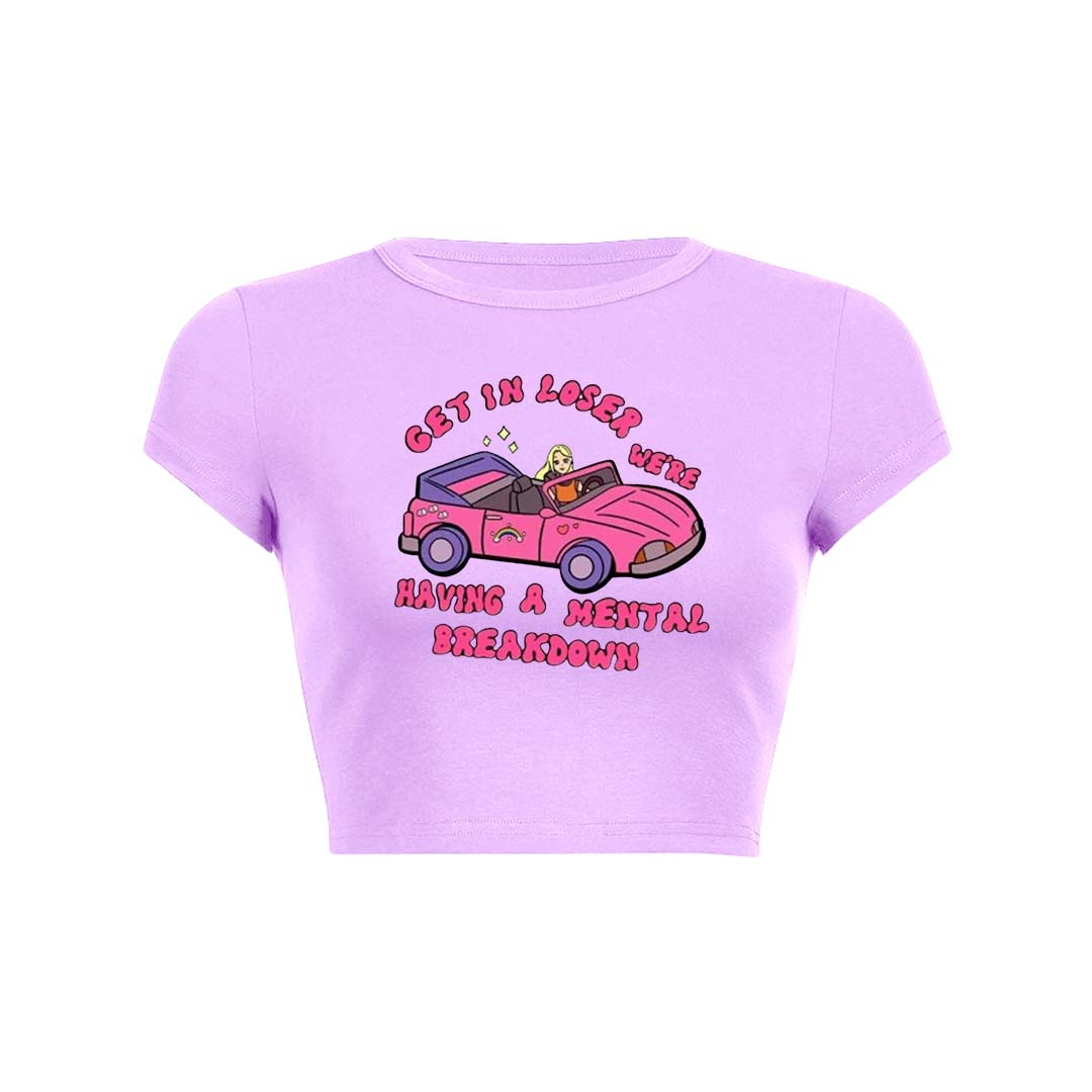 Get In Y2K Baby Tee Crop Top
