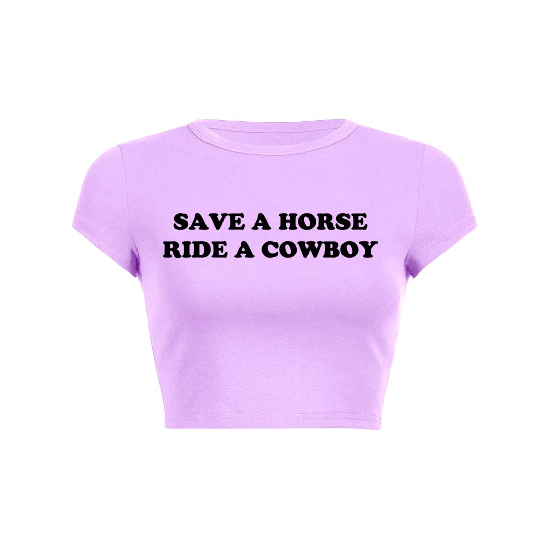 Save A Horse Y2K Baby Tee Crop Top