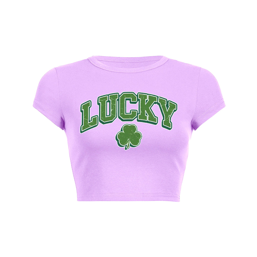 Lucky Baby Tee Cute Shamrock Baby Tee