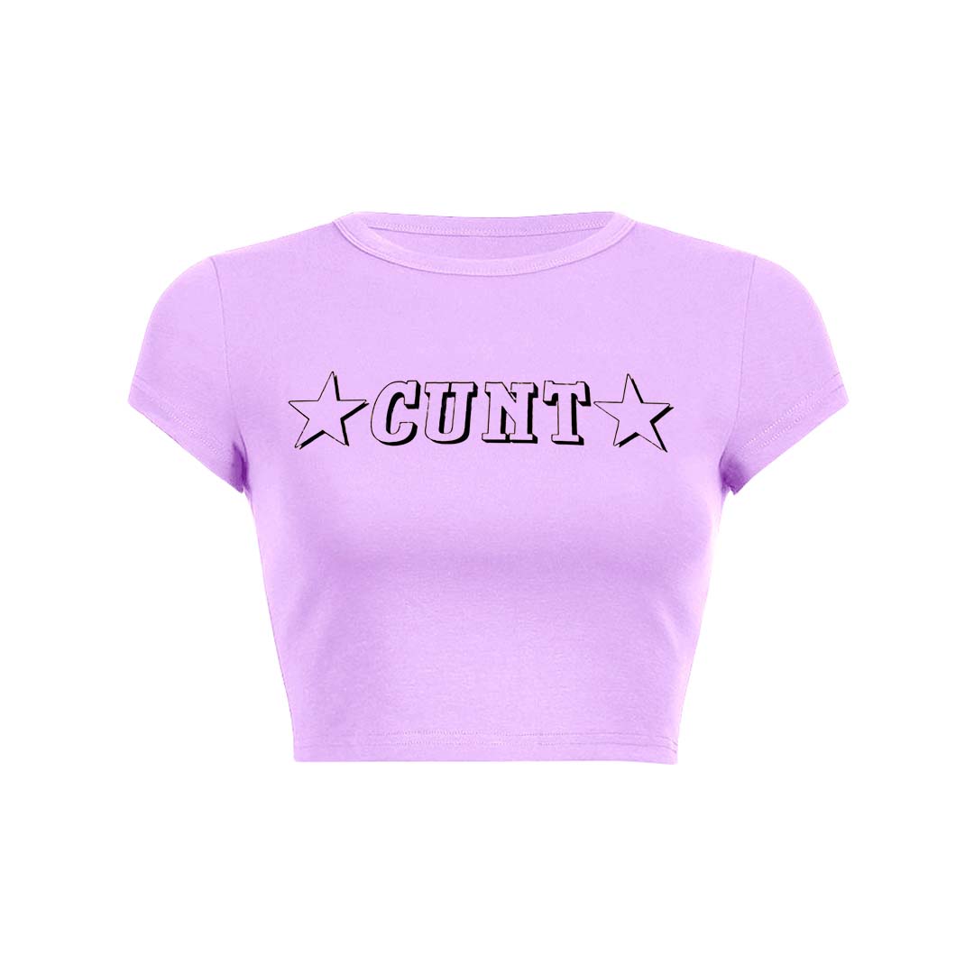 Star Count Y2K Baby Tee Crop Top