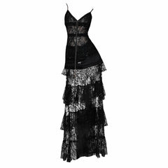 V neck lace ruffle cami mini dress