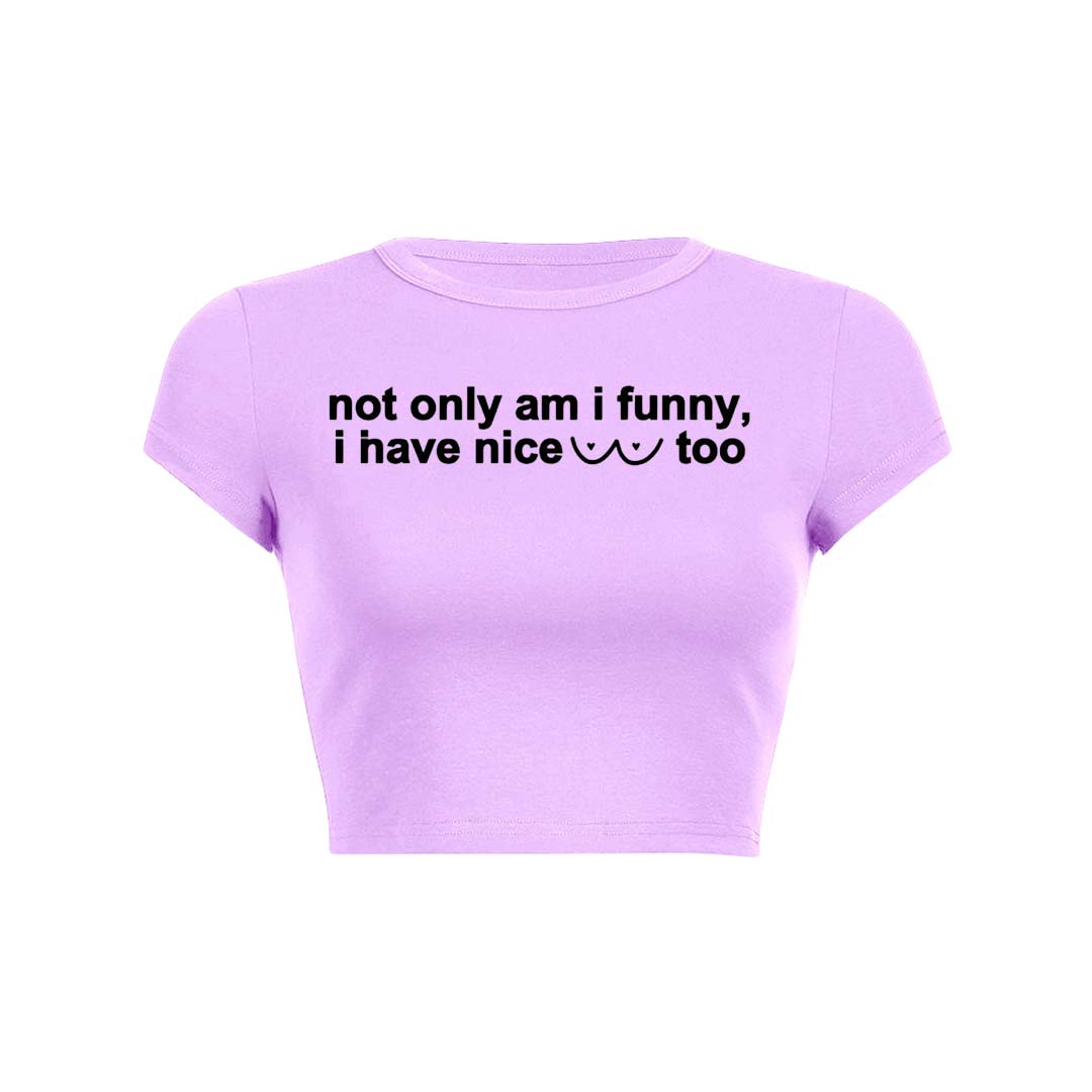 I Have Nice Dots Too Y2K Baby Tee Crop Top