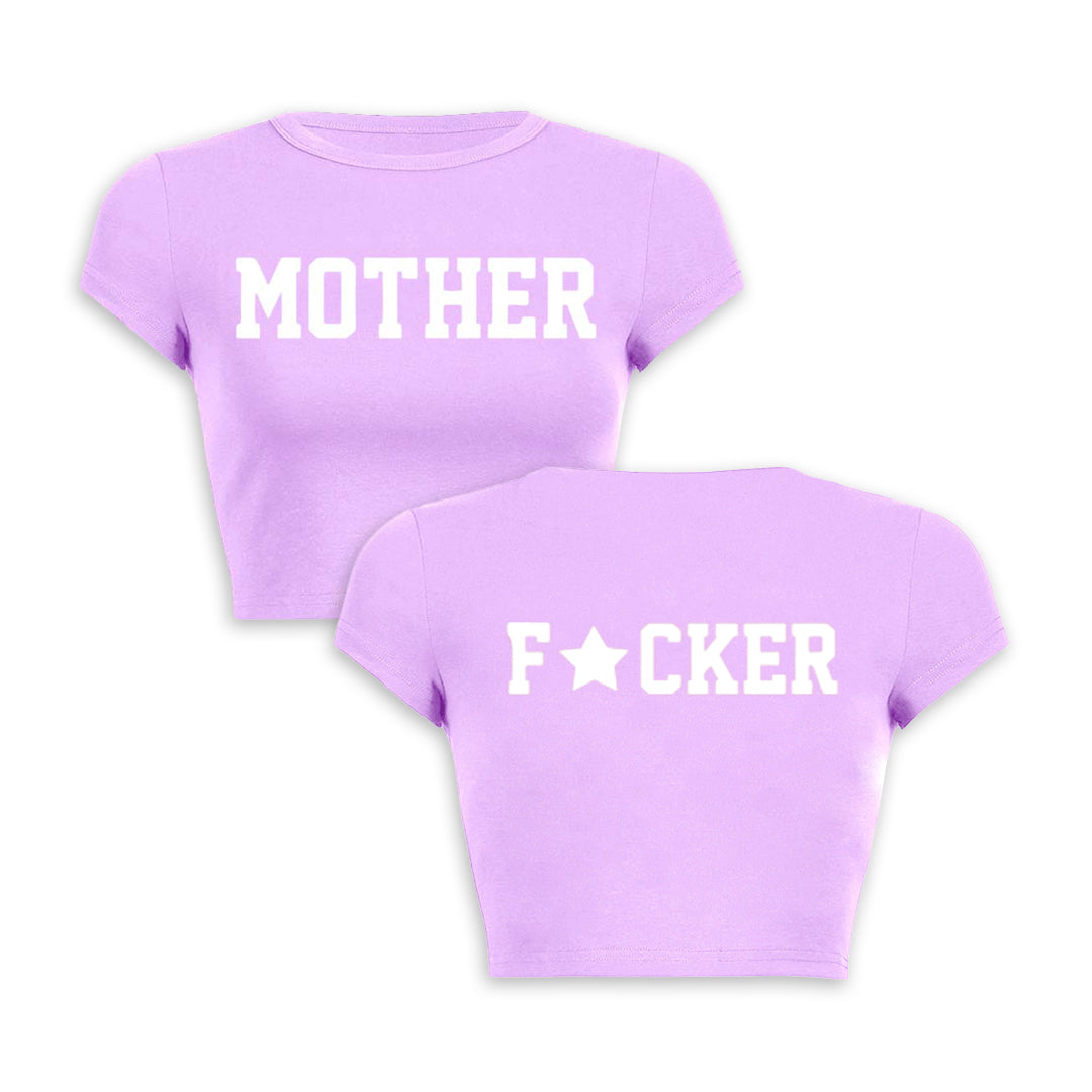 Motherfxcker Two Sides Y2K Baby Tee Crop Top
