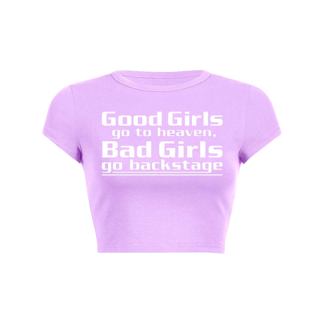 Good Girls Go To Heaven Y2K Baby Tee Crop Top
