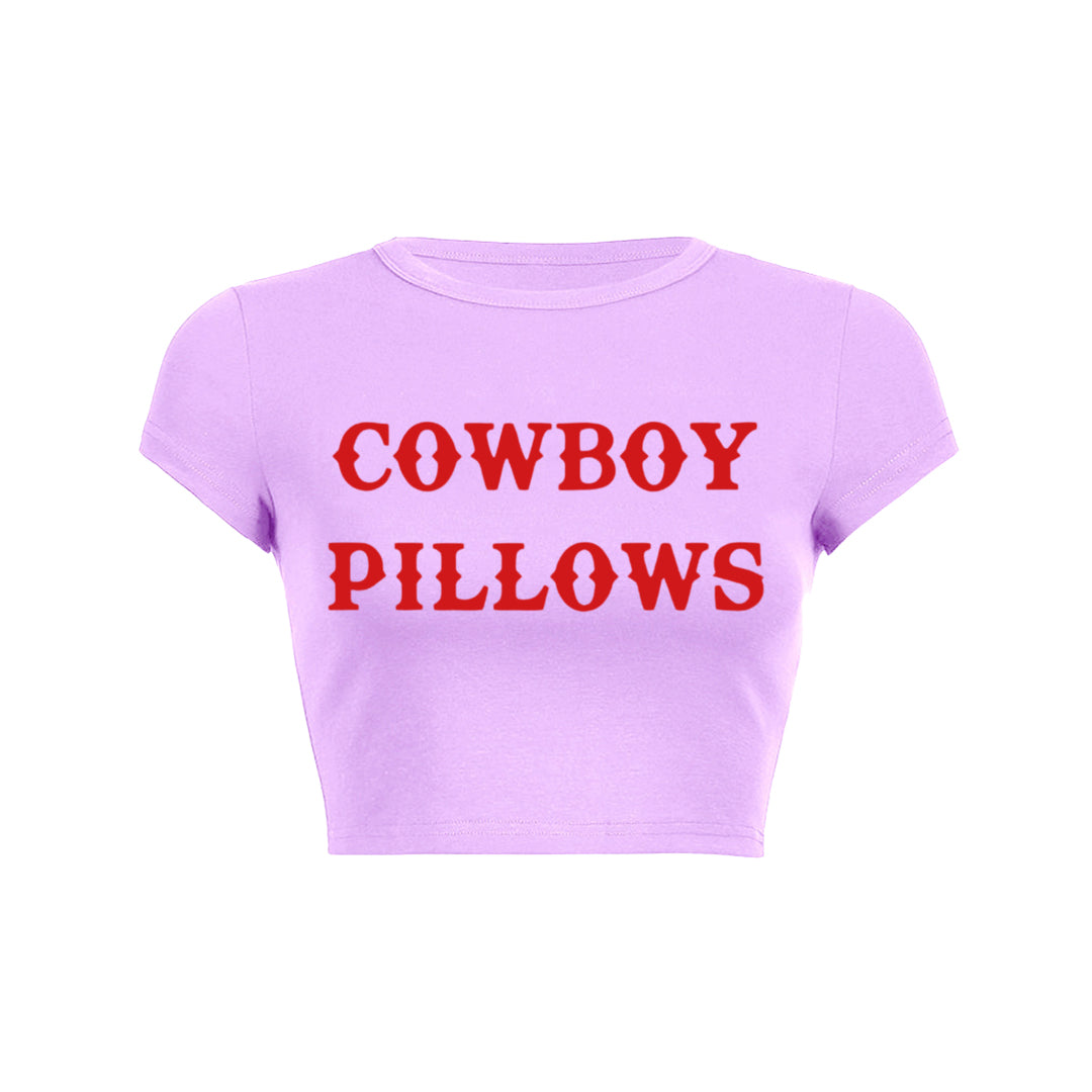 Cowboy Pillows Y2K Crop Top Tee Shirt