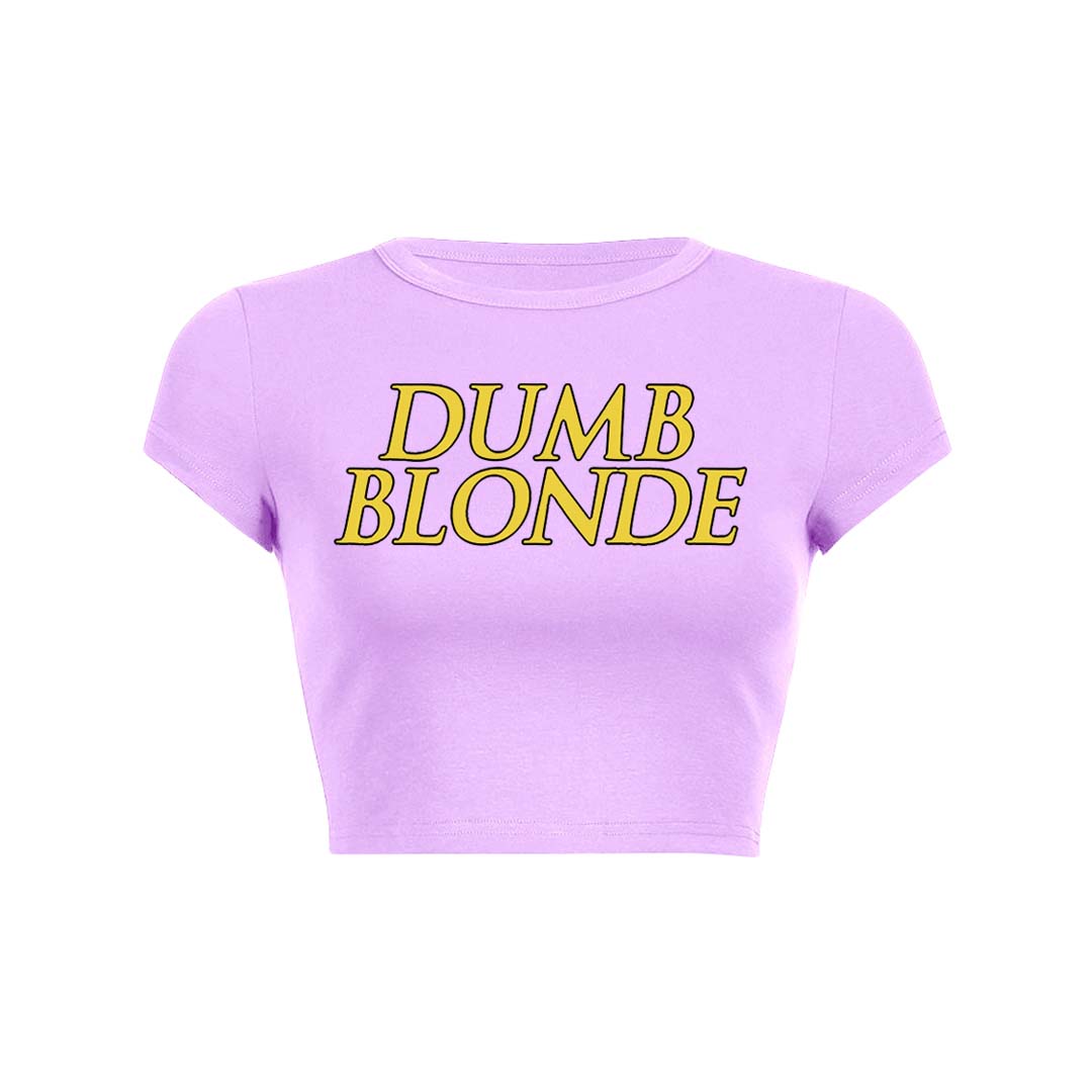 Dumb Blonde Y2K Baby Tee Crop Top