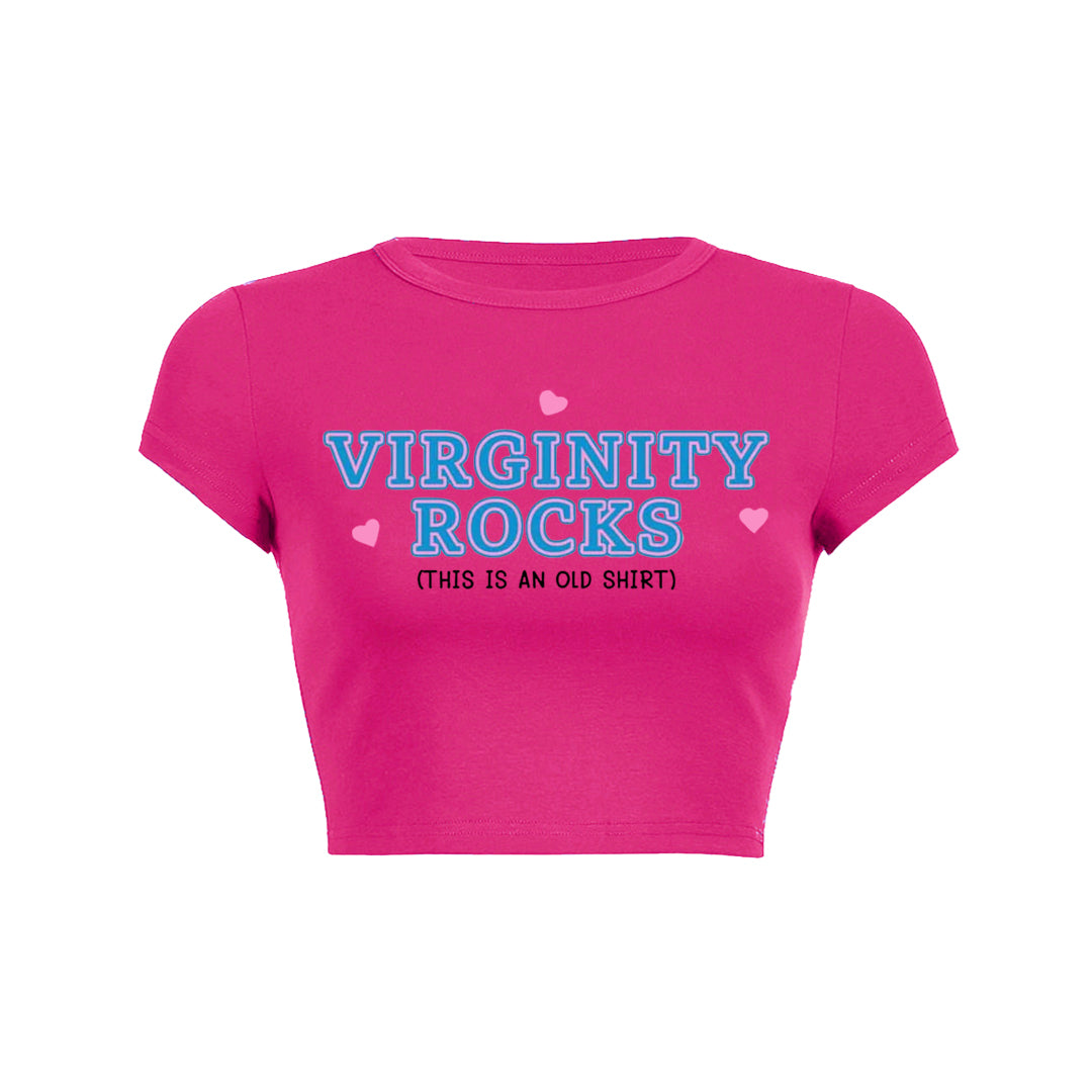 Virginity Rocks Y2K Baby Tee