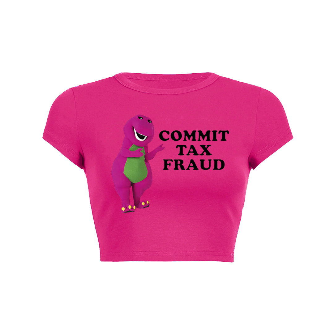 Commit Tax Fraud Y2K Baby Tee