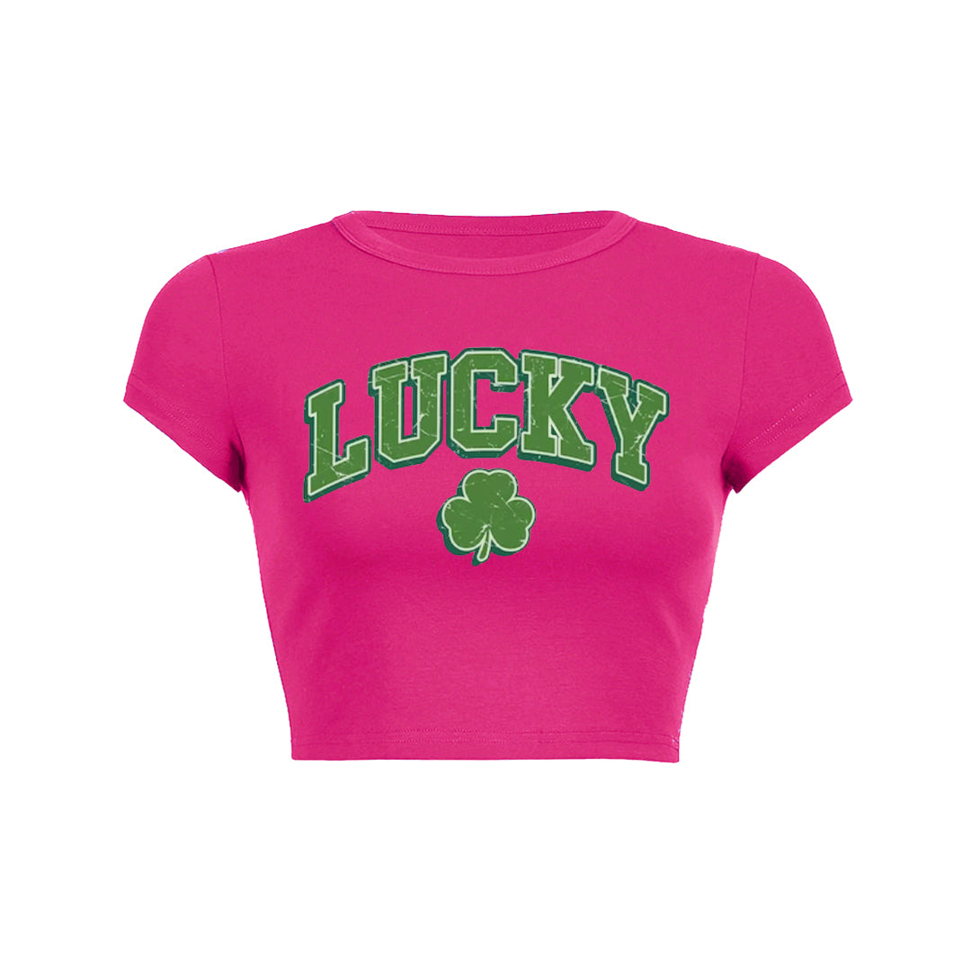 Lucky Baby Tee Cute Shamrock Baby Tee