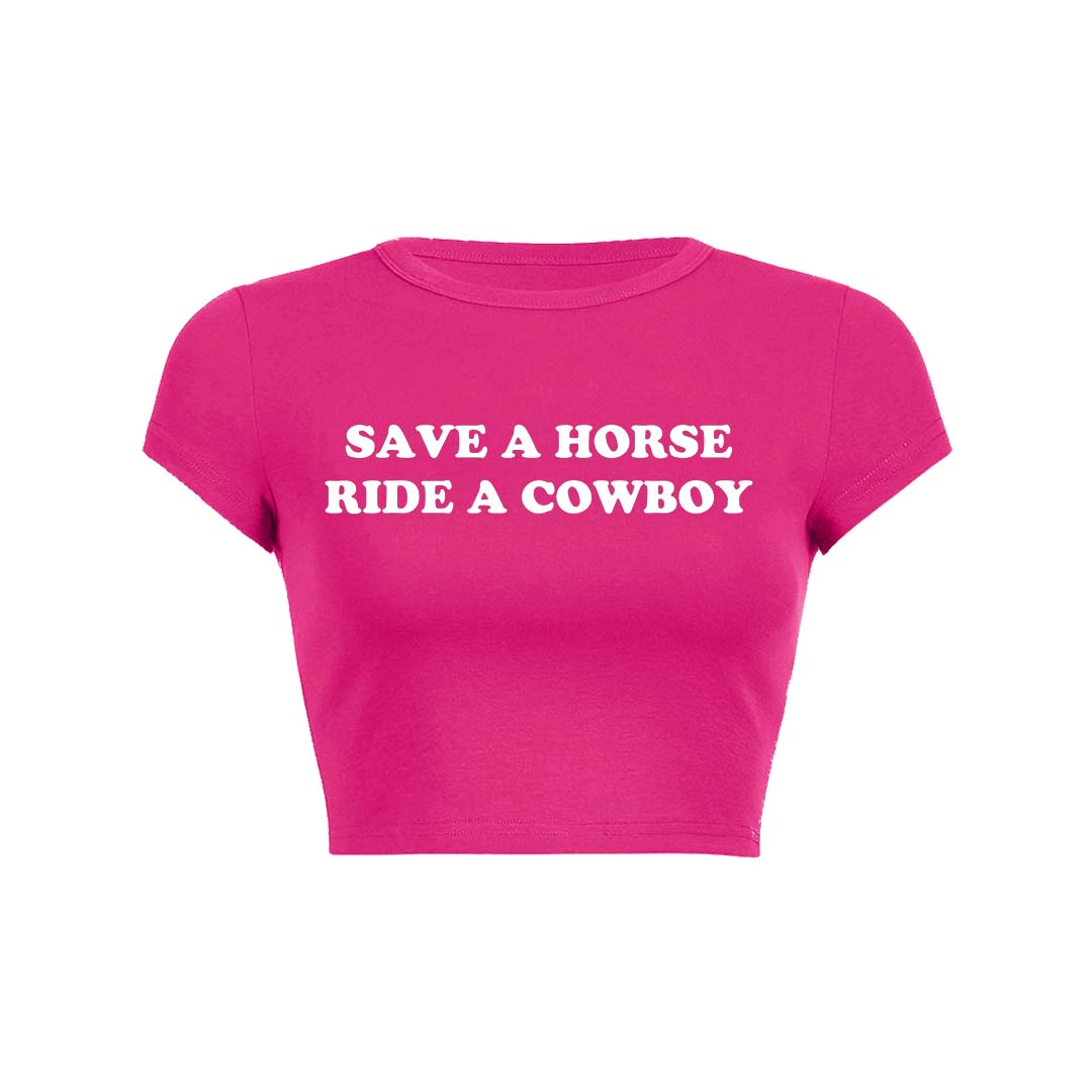 Save A Horse Y2K Baby Tee Crop Top