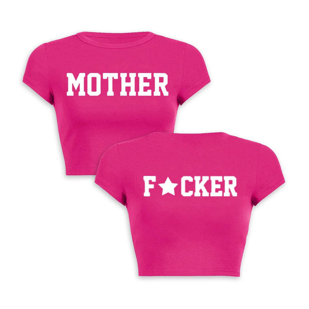 Motherfxcker Two Sides Y2K Baby Tee Crop Top