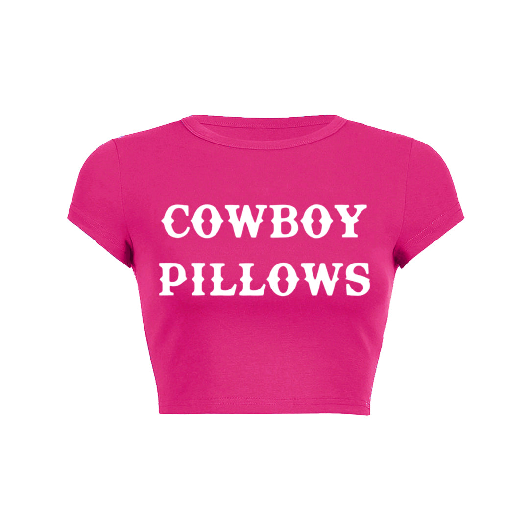 Cowboy Pillows Y2K Crop Top Tee Shirt