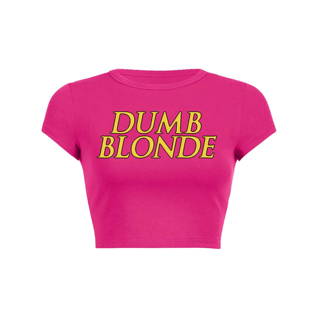 Dumb Blonde Y2K Baby Tee Crop Top