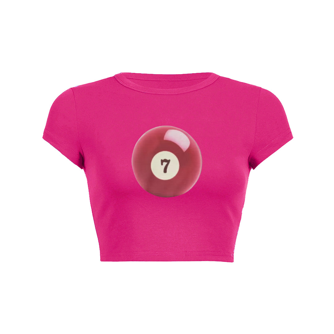 Lucky 7 Ball Graphic Baby Tee
