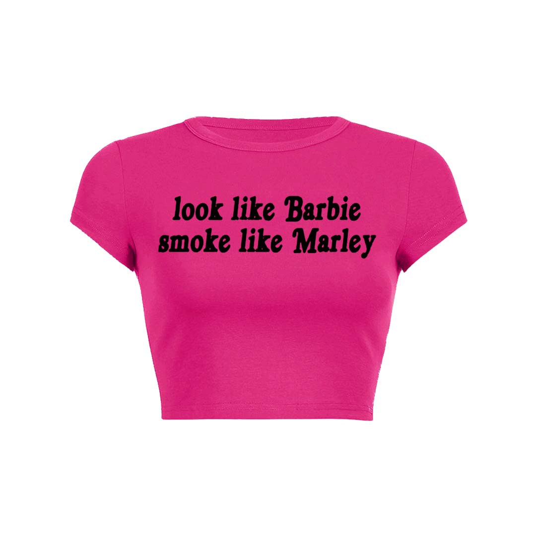 Smoke Like Marley Y2K Baby Tee Crop Top