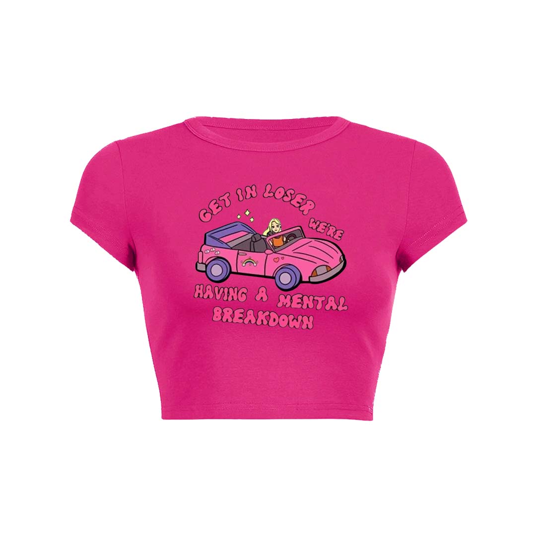 Get In Y2K Baby Tee Crop Top