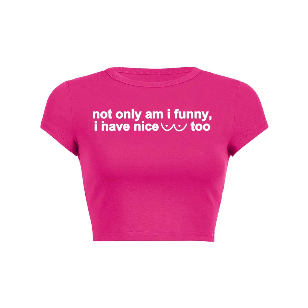 I Have Nice Dots Too Y2K Baby Tee Crop Top