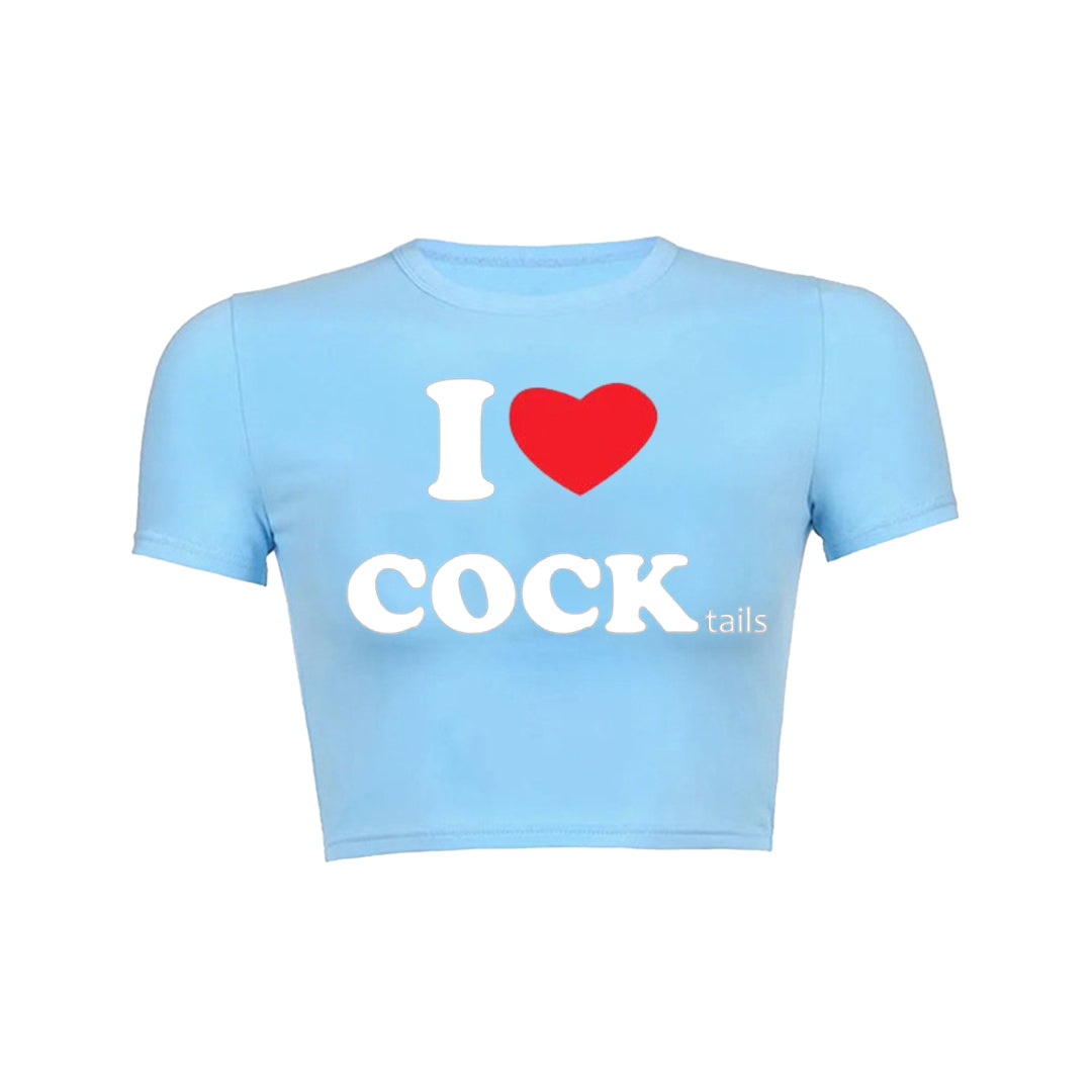 I Love Cocktails Y2K Baby Tee