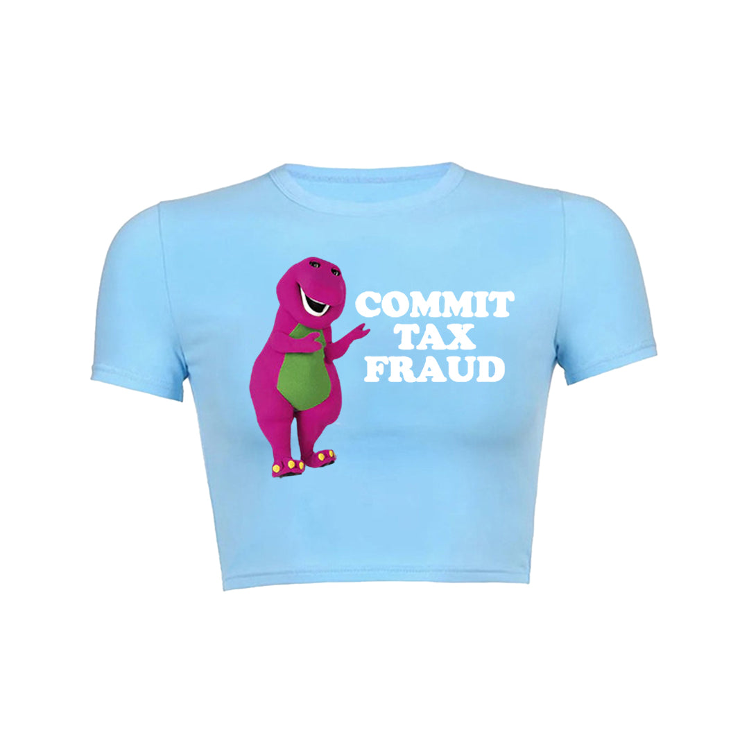 Commit Tax Fraud Y2K Baby Tee