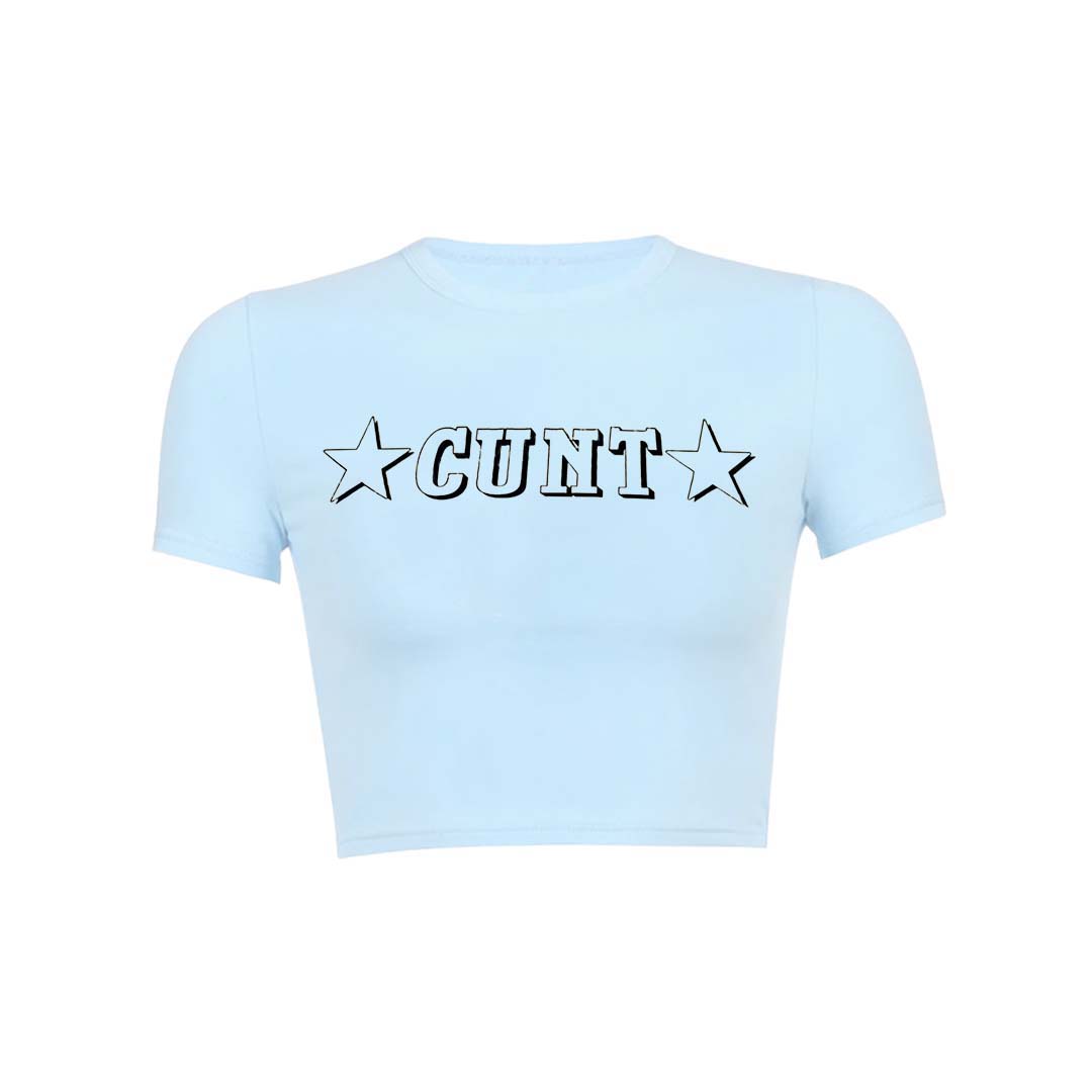 Star Count Y2K Baby Tee Crop Top