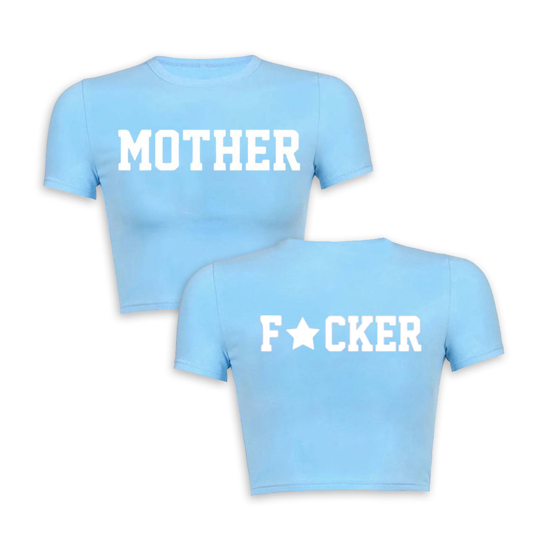 Motherfxcker Two Sides Y2K Baby Tee Crop Top