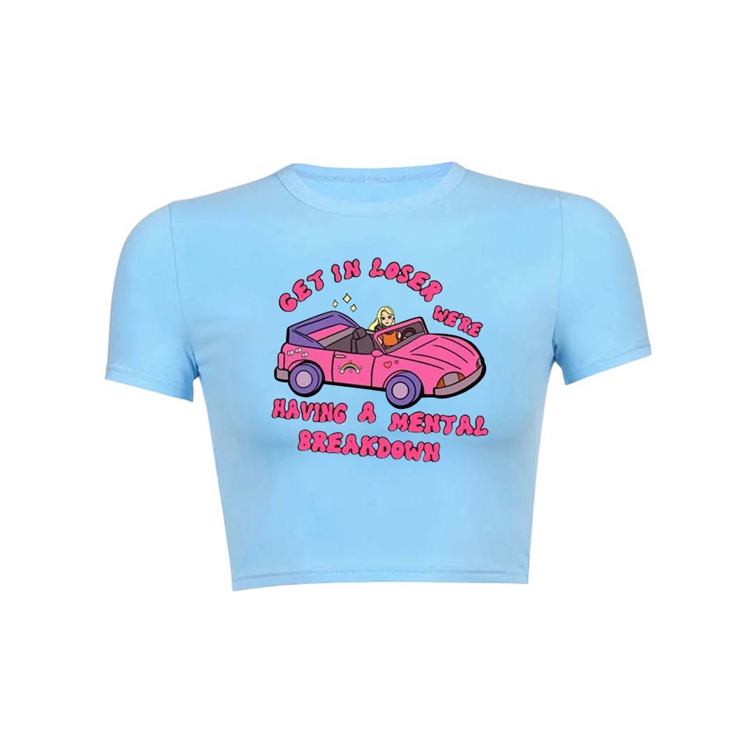 Get In Y2K Baby Tee Crop Top
