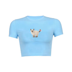 Kitten baby tee 90s 2000s y2k fashion