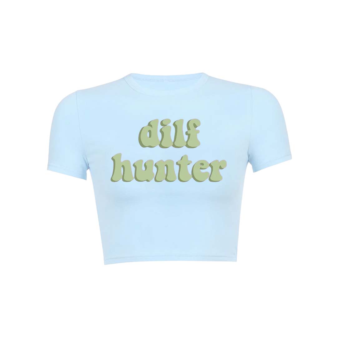 Green Hunter Y2K Baby Tee Crop Top