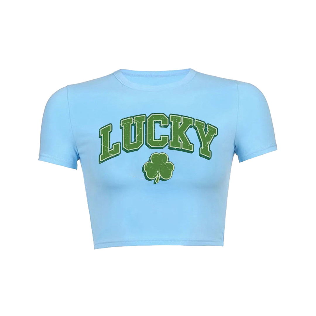 Lucky Baby Tee Cute Shamrock Baby Tee