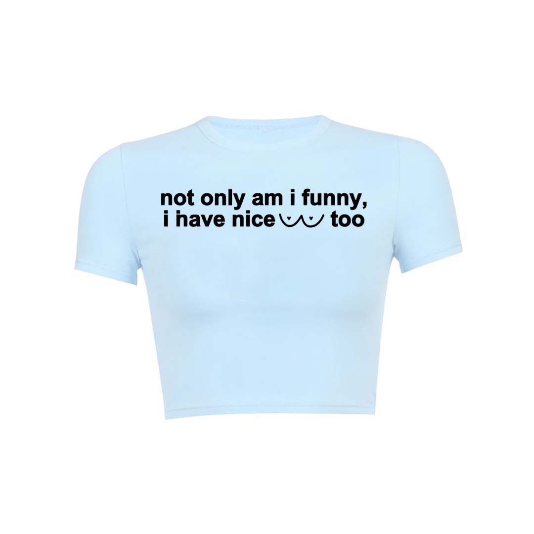 I Have Nice Dots Too Y2K Baby Tee Crop Top